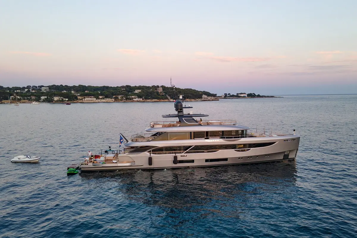 AB Yachts 116, flybridge — Luxury Yacht Sardinia, Sardinia. A 36-metre sport profile built for full days afloat