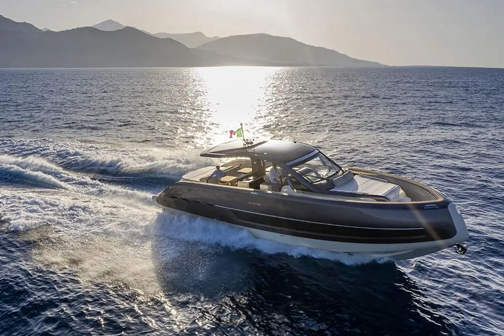 Invictus 460, aft deck — Luxury Yacht Sardinia, Sardinia. A quick, low-slung day boat for the Costa Smeralda coast