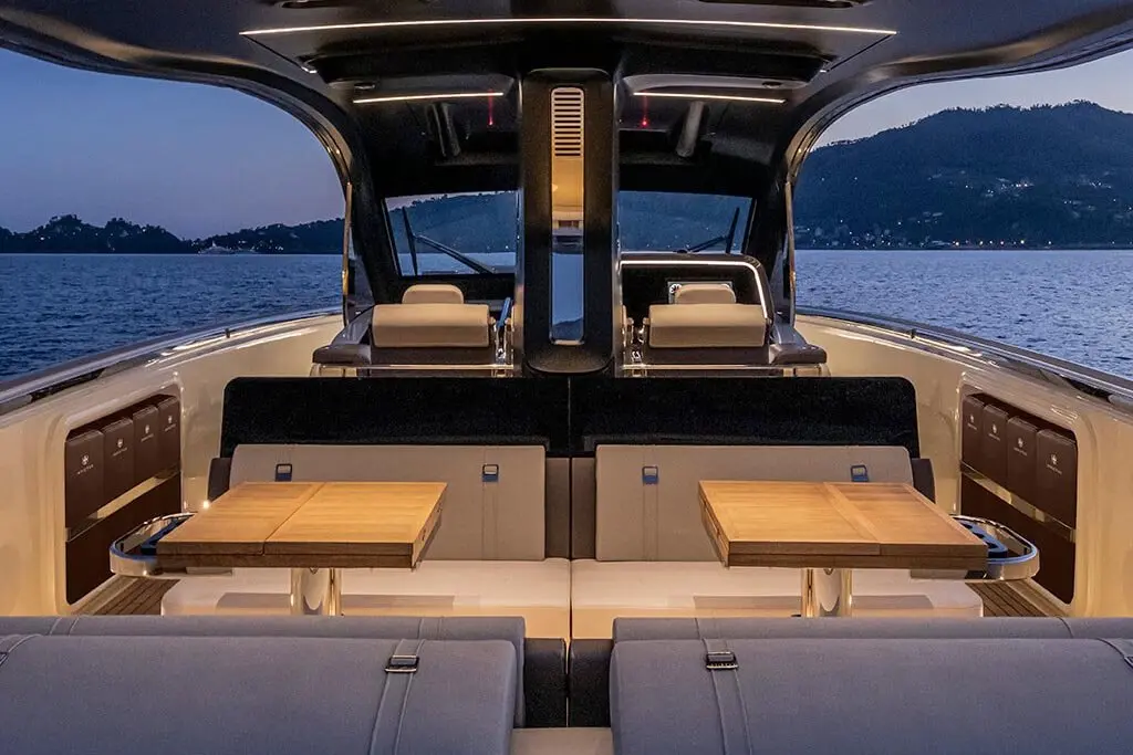 Invictus 460, master cabin — Luxury Yacht Sardinia, Sardinia. A quick, low-slung day boat for the Costa Smeralda coast