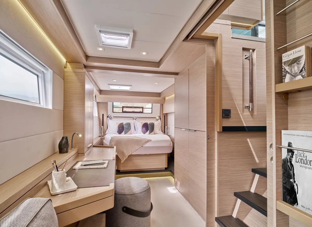 Lagoon 5.1, flybridge — Luxury Yacht Sardinia, Sardinia. Wide, level decks for a full day afloat